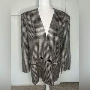 Saville II Vintage Houndstooth Pattern Blazer size 18